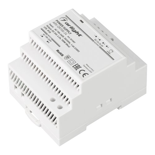 Блок питания на DIN-рейку Arlight 24В ARV-DR100-24 4.2A 100W IP20 фото Блок питания на DIN-рейку Arlight 24В ARV-DR100-24 4.2A 100W IP20 картинка